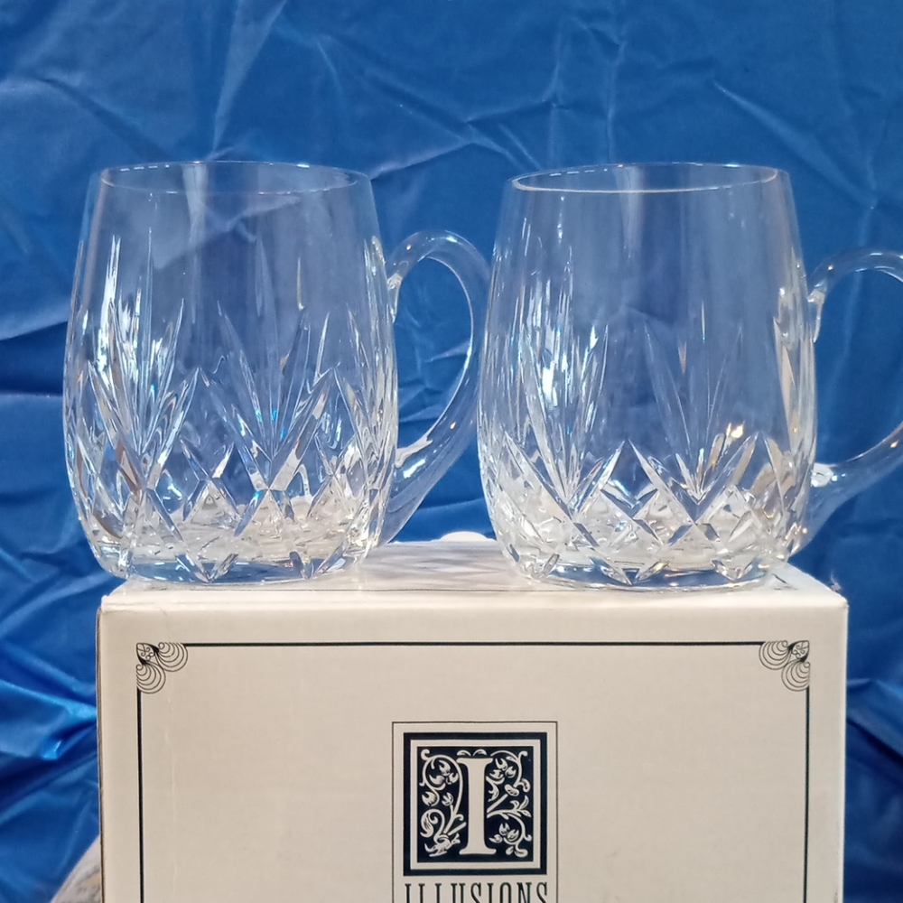 CRYSTAL HANDBLOWN BEER MUGS